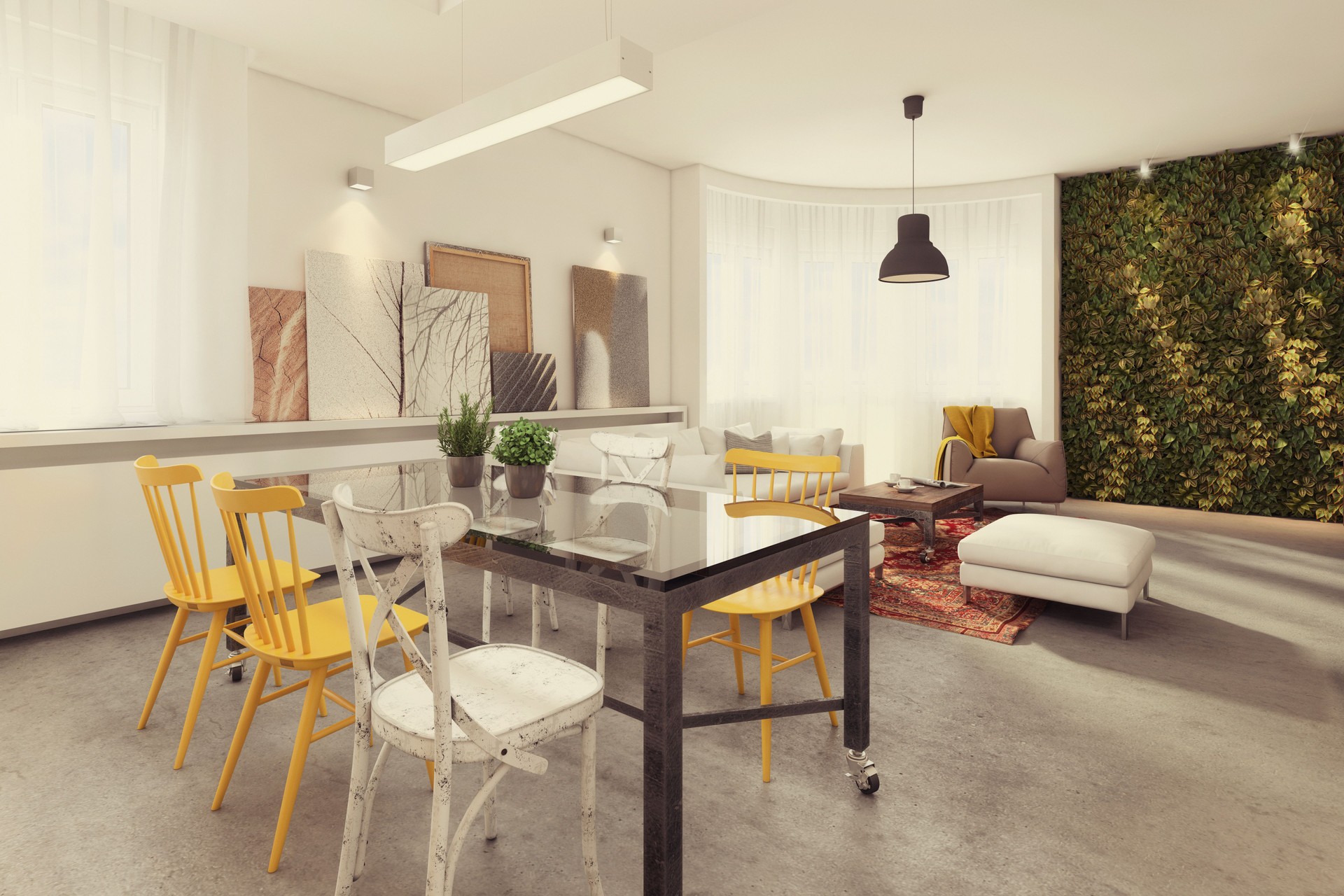 Modern hipster apartment interior